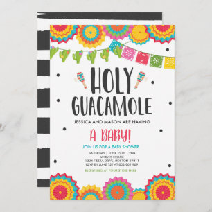 Heilige Guacamole Fiesta Baby shower Cactus Kaart