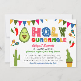 Heilige Guacamole Fiesta Baby shower Kawaii Avocad Kaart