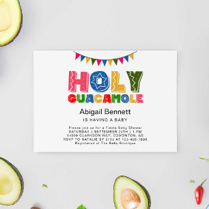 Heilige Guacamole Fiesta Baby shower Kawaii Avocad Kaart