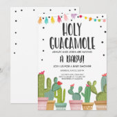 Heilige Guacamole Fiesta Baby shower Uitnodiging (Voorkant / Achterkant)