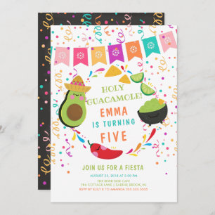 Heilige Guacamole Fiesta Birthday Uitnodiging