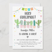 Heilige Guacamole Fiesta Cactus Baby shower Kaart (Voorkant)