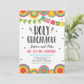Heilige Guacamole Fiesta Cactus Couples Shower Kaart (Staand voorkant)