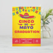 Heilige Guacamole Fiesta Graduation Party Kaart (Staand voorkant)