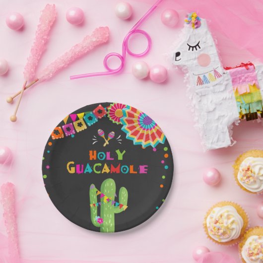 Heilige Guacamole Fiesta Paper Borden Cactus Mexic Papieren Bordje (Feest)