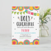 Heilige Guacamole Fiesta Twins Baby shower Kaart (Staand voorkant)