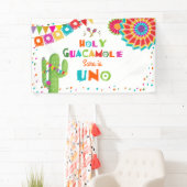 Heilige Guacamole Fiesta Verjaardag Banner Cactus  (Insitu)