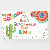 Heilige Guacamole Fiesta Verjaardag Banner Cactus  (Horizontaal)