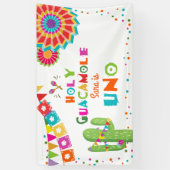 Heilige Guacamole Fiesta Verjaardag Banner Cactus  (Verticaal)