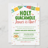 Heilige Guacamole First Birthday Fiesta Kaart (Voorkant)