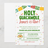 Heilige Guacamole First Birthday Fiesta Kaart (Voorkant / Achterkant)