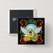 Heilige Guacamole Flair Knop Vierkante Button 5,1 Cm (Voorkant /achterkant)