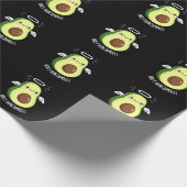 Heilige Guacamole Funny Goody Avocado Pun Dark BG Cadeaupapier (Hoek)