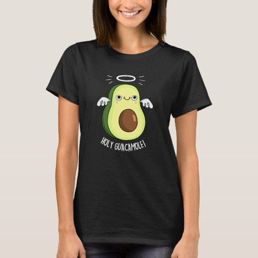 Heilige Guacamole Funny Goody Avocado Pun Dark BG T-shirt (Voorkant)