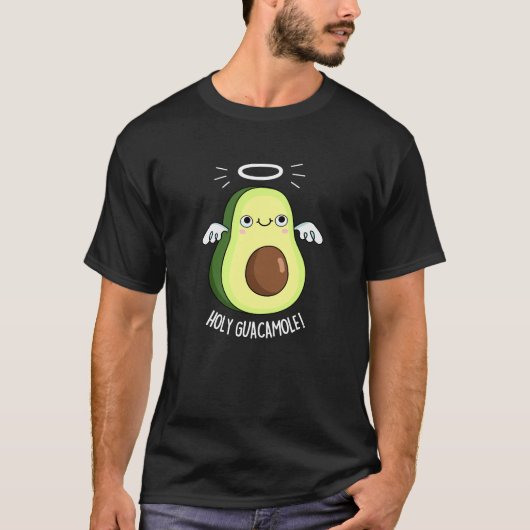 Heilige Guacamole Funny Goody Avocado Pun Dark BG T-shirt (Voorkant)