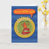 Heilige Guacamole! Funny Guacamole Face Birthday K Kaart (Gele Bloem)