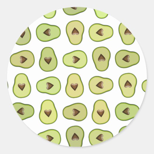 Heilige Guacamole Hart Avocado Baby Shower Bruilof Ronde Sticker (Voorkant)