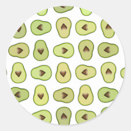 Heilige Guacamole Hart Avocado Baby Shower Bruilof Ronde Sticker