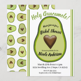 Heilige Guacamole Hart Avocado Bruidsmeisjesfeest Kaart