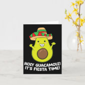 Heilige Guacamole Het is Fiesta Time Cinco de Mayo Kaart (Gele Bloem)