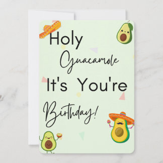 Heilige guacamole, het is je verjaardag! kaart