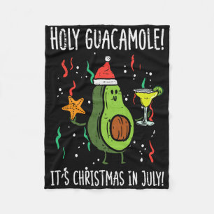 Heilige Guacamole Het is Kerstmis in juli Avocado Fleece Deken