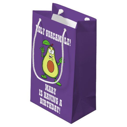 Heilige Guacamole Iemand die een verjaardag avocad Klein Cadeauzakje (Achterkant Gekanteld)