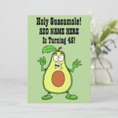 Heilige guacamole iemand wordt 45 avocado kaart (Staand voorkant)