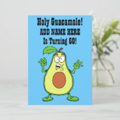 Heilige guacamole iemand wordt 60 avocado kaart (Staand voorkant)
