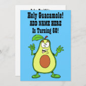 Heilige guacamole iemand wordt 60 avocado kaart (Voorkant / Achterkant)
