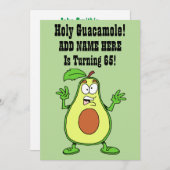 Heilige guacamole iemand wordt 65 avocado kaart (Voorkant / Achterkant)