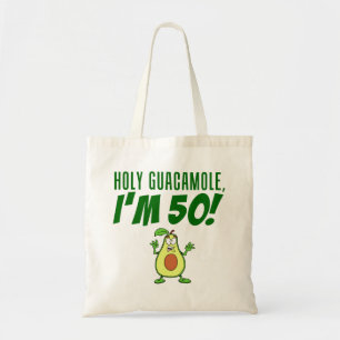 Heilige Guacamole Ik ben 50 Cartoon Avocado Tote Bag