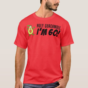 Heilige Guacamole ik ben 60 Cartoon Avocado Groent T-shirt