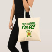 Heilige Guacamole Ik ben 60 Cartoon Avocado Tote Bag (Voorkant (product))