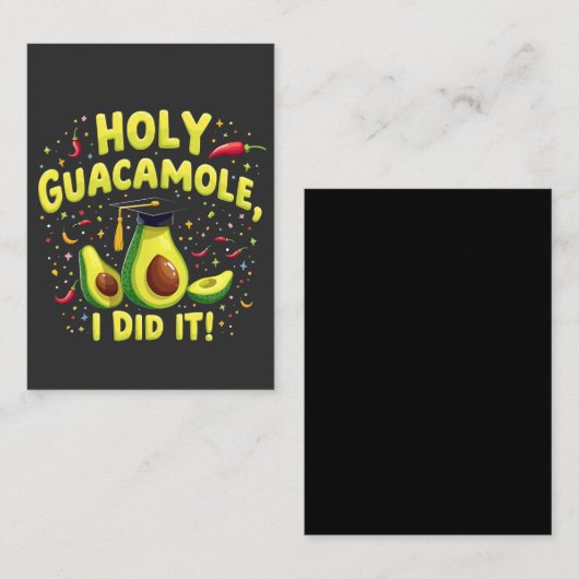 Heilige Guacamole Ik Heb Het Gemaakt Afstuderen Ci Visitekaartje (Voorkant / Achterkant)