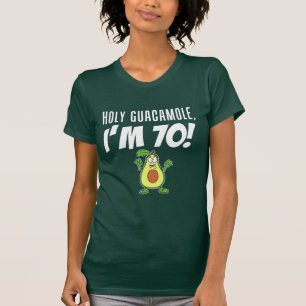 Heilige Guacamole I'm 70 Cartoon Avocado (OP DARK) T-shirt