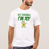 Heilige Guacamole I'm 70 Cartoon Avocado T-shirt (Voorkant)