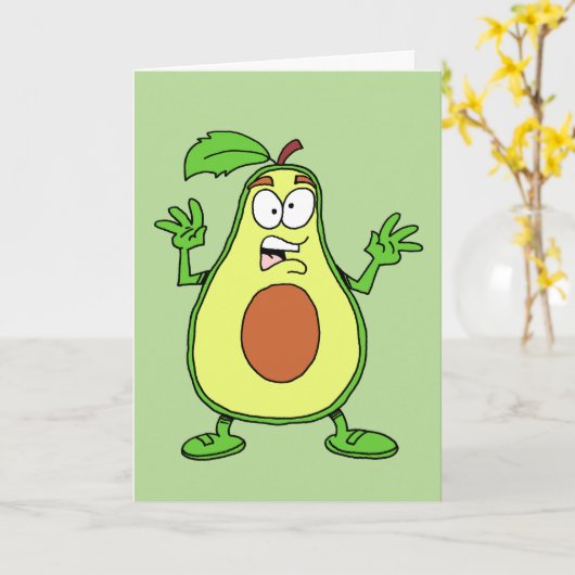 Heilige Guacamole! Je bent 80! Funny 80th Birthday Kaart (Gele Bloem)