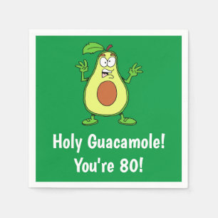 Heilige Guacamole Je bent 80 Funny Avocado Napkins Servet
