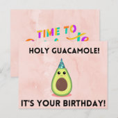 Heilige Guacamole, je verjaardag! Funny Card Briefkaart (Voorkant / Achterkant)