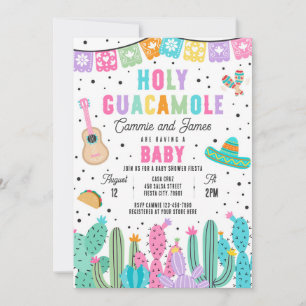 Heilige Guacamole Mexican Fiesta Baby shower Kaart