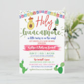 Heilige Guacamole Mexican Fiesta Baby shower Kaart (Staand voorkant)