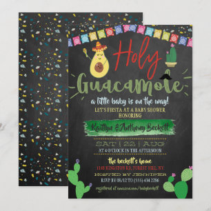 Heilige Guacamole Mexican Fiesta Coed Baby shower Kaart