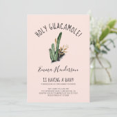 Heilige Guacamole Mexican Modern Baby shower (Staand voorkant)