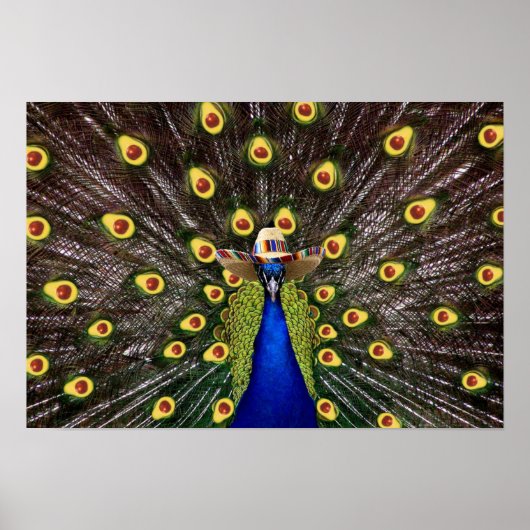 Heilige Guacamole Peacock Poster (Voorkant)