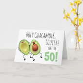 Heilige Guacamole Persoonlijke 50e Birthday Kaart (Gele Bloem)