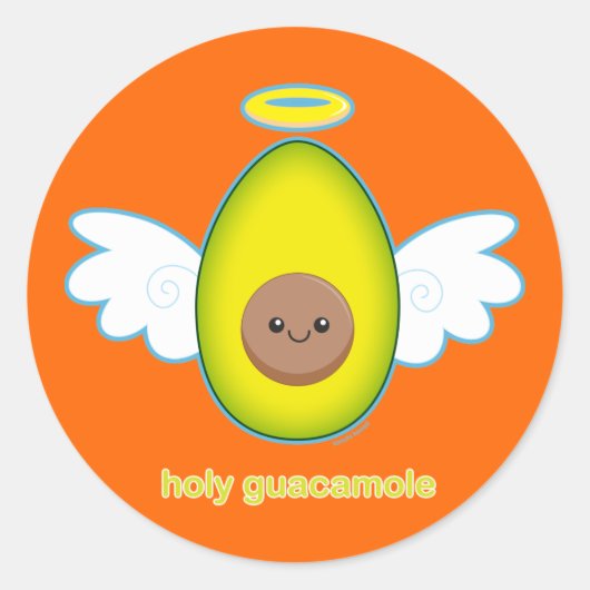 Heilige Guacamole Ronde Sticker (Voorkant)