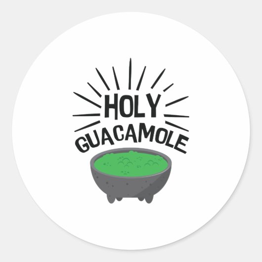 Heilige Guacamole Salad Funny Guacamole Avocado Ronde Sticker (Voorkant)