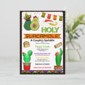 Heilige Guacamole Sprinkle Shower Kaart (Staand voorkant)