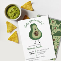 Heilige Guacamole! Uitnodiging voor baby shower